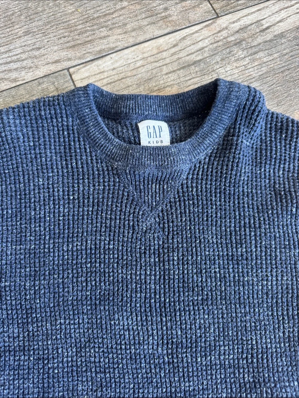 GAP Dark Navy Textured Crewneck Sweater